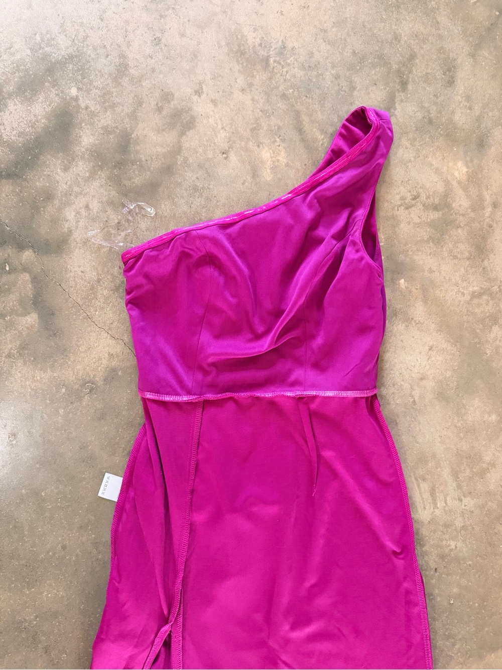 Faeriesty Magenta One Shoulder Ruffle Maxi Dress Size Small - Picture 12 of 16